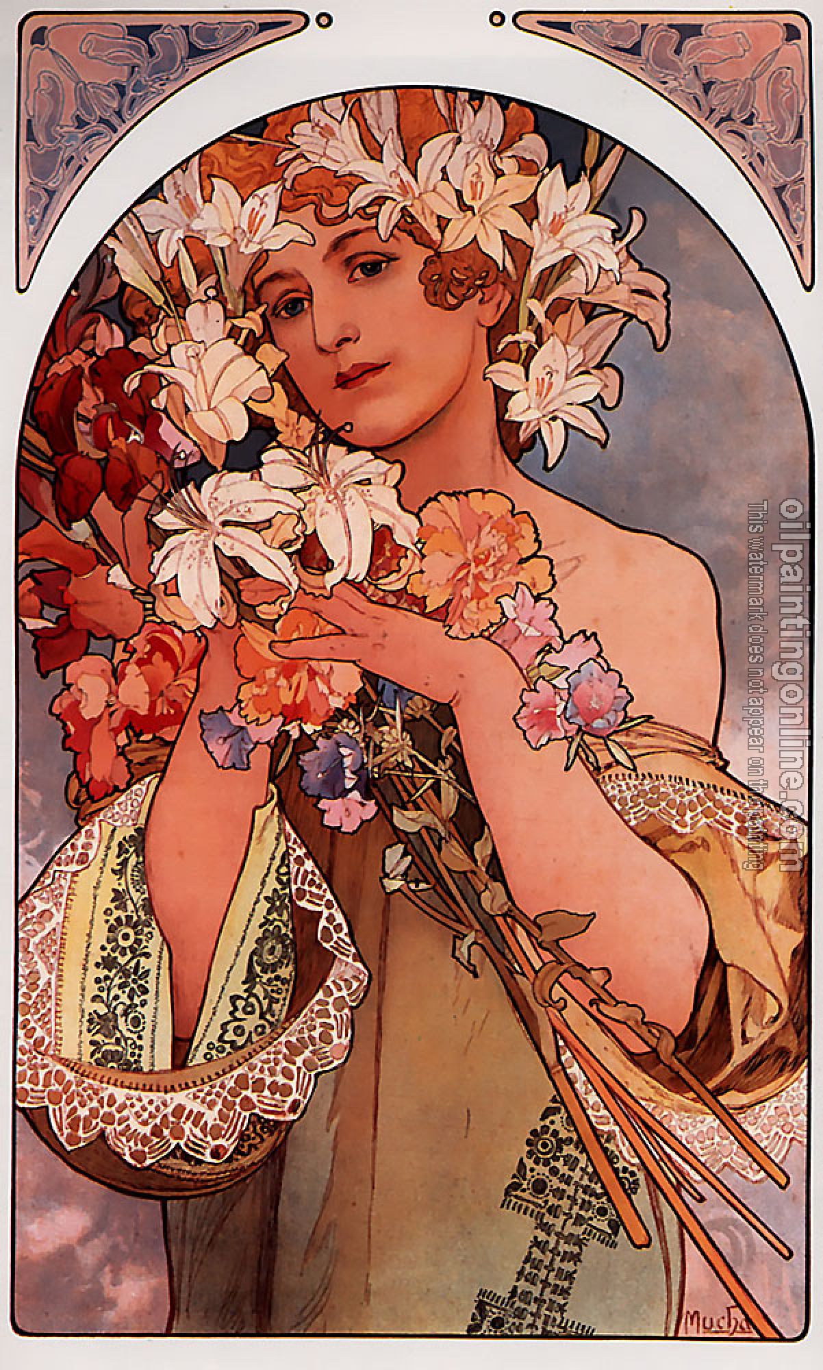 Mucha, Alphonse Maria - Flower